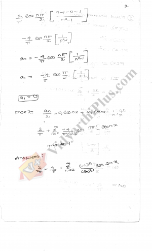 Transforms And Partial Differential Equation  Solved Problems Premium Handwritten Notes- Venkat Raman Edition