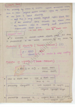 Strength Of Materials Premium Lecture Notes - Harish Edition